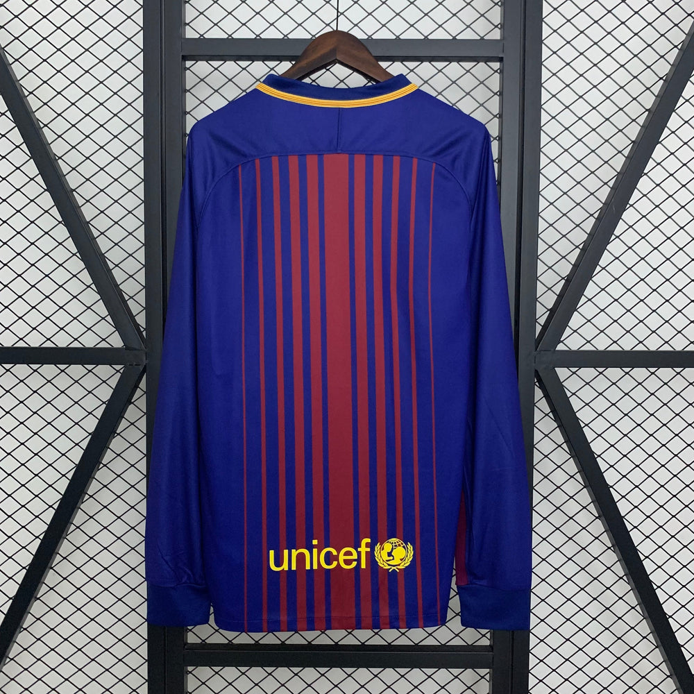 Barcelona 2017-2018 Heimtrikot Langarmiges