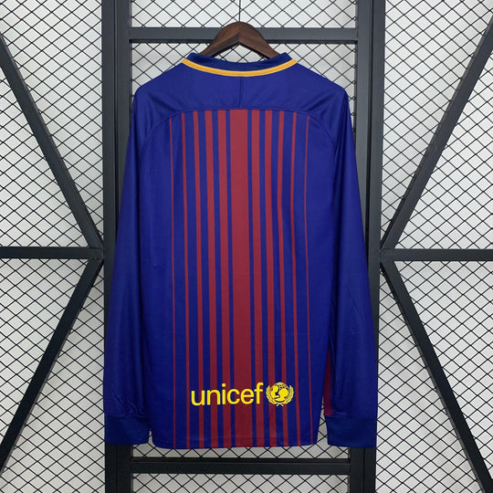 Barcelona 2017-2018 Heimtrikot Langarmiges