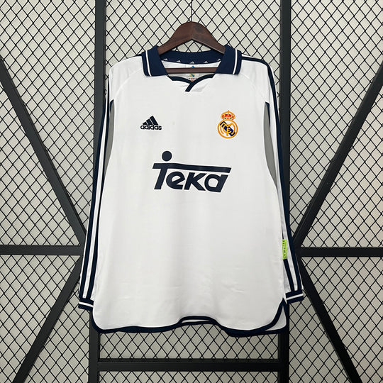 Real Madrid 2000 - 2001 Heimtrikot Langarmiges