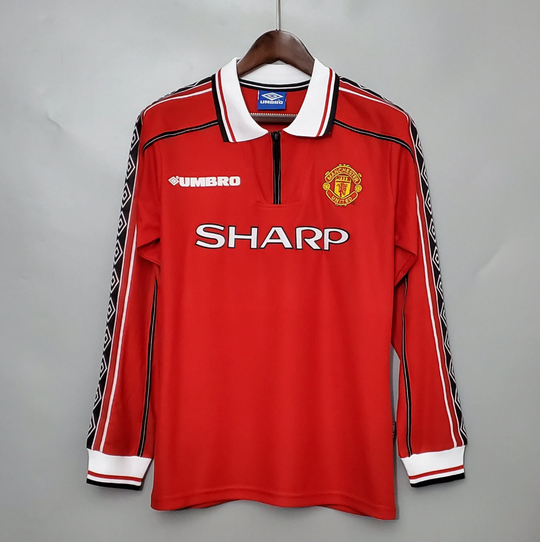 Manchester United 1998 - 1999 Langärmliges Heimtrikot