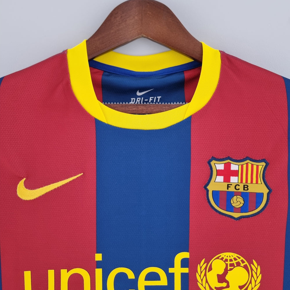 Barcelona 2010 - 2011 Langarmiges Heimtrikot